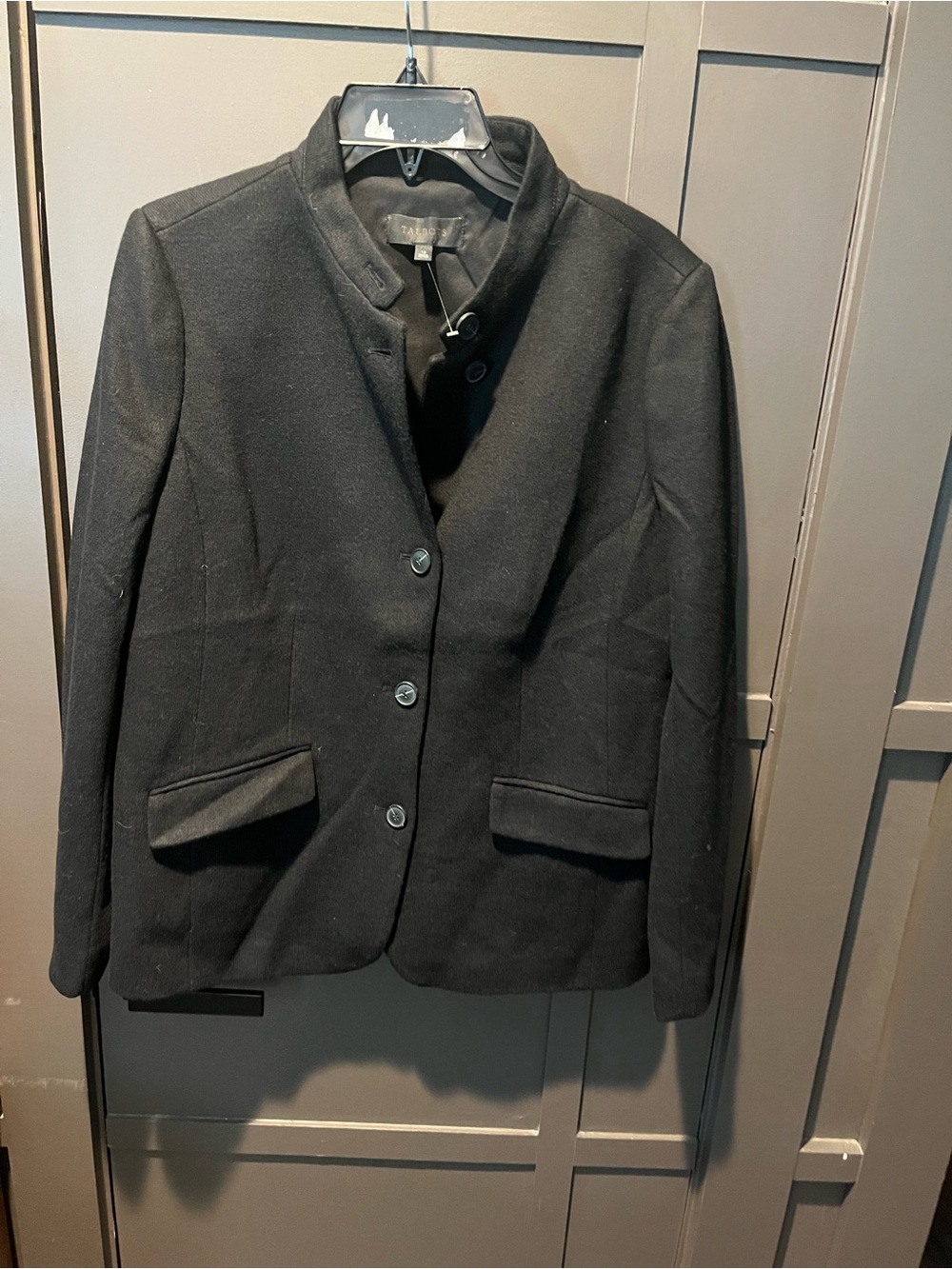 Talbots Tailored Women's Black Wool-Blend Button Jacket Size 10 New